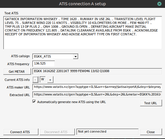 ATIS Connection Dialogue