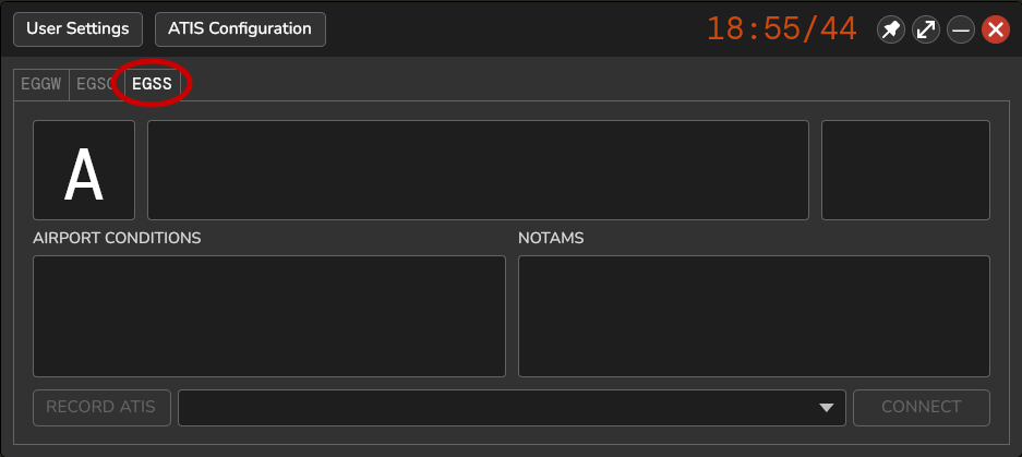 vATIS Airport Select