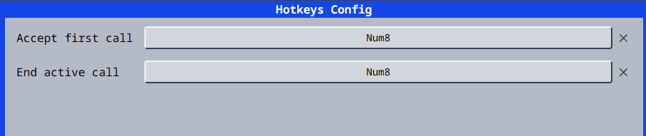 Hotkey settings